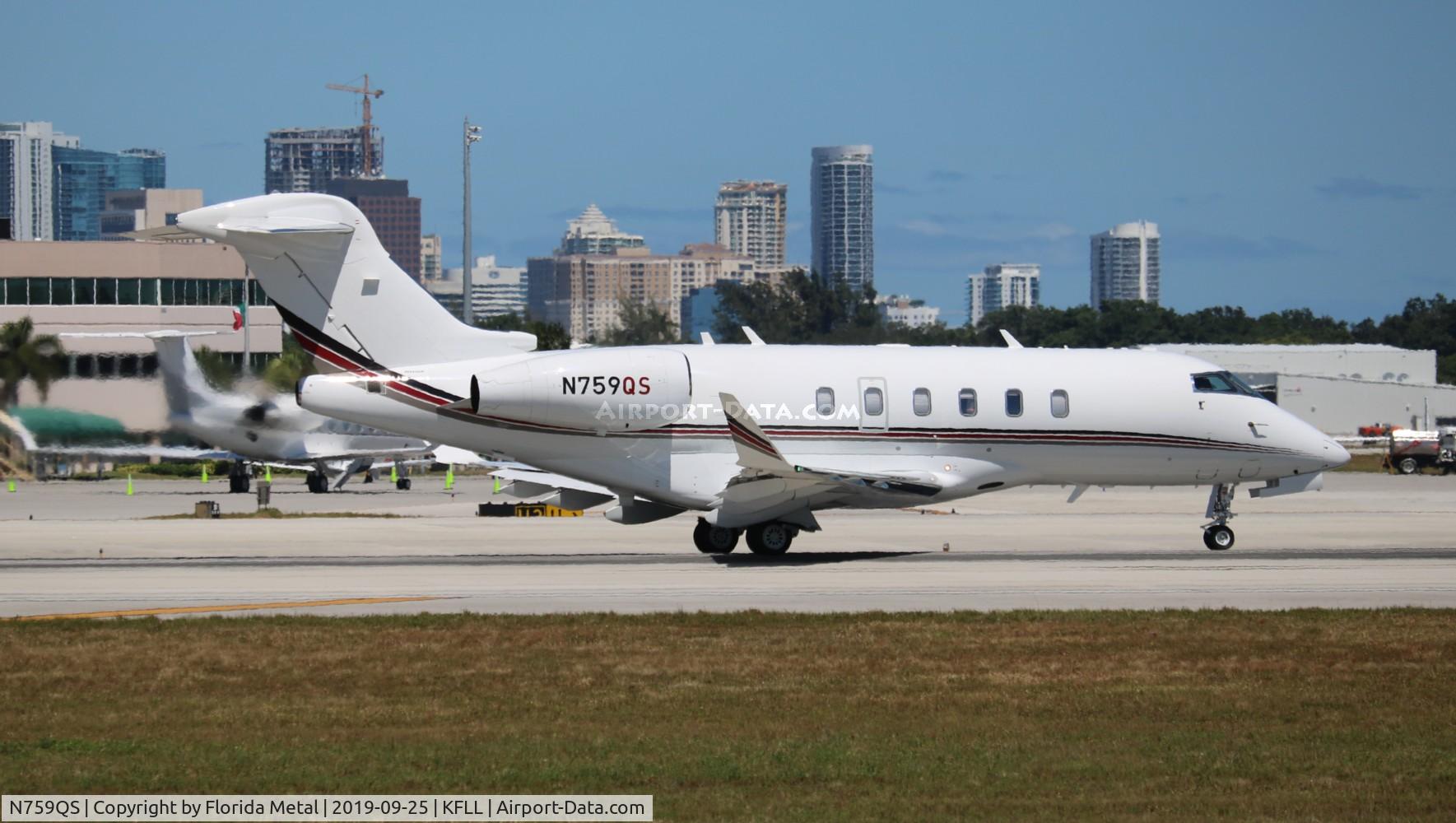 N759QS, 2018 Bombardier Challenger 350 (BD-100-1A10) C/N 20753, FLL spotting 2019