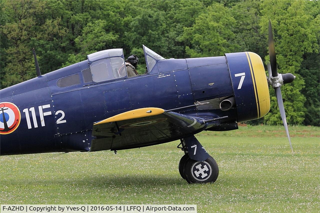F-AZHD, North American NA-68 C/N SA-30, North American NA-68, Taxiing to parking area, La Ferté-Alais (LFFQ) Air show 2016