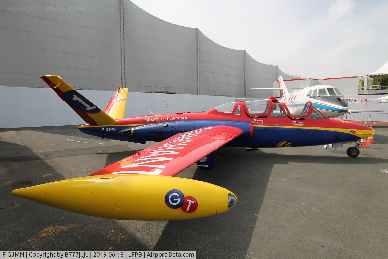 F-GJMN, Fouga CM-170 Magister C/N 424, on display at SIAE 2019