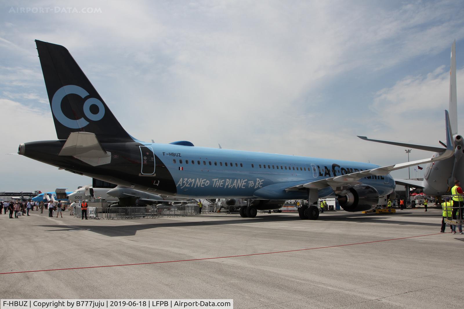 F-HBUZ, 2019 Airbus A321-251NX C/N 8866, on display at SIAE 2019
