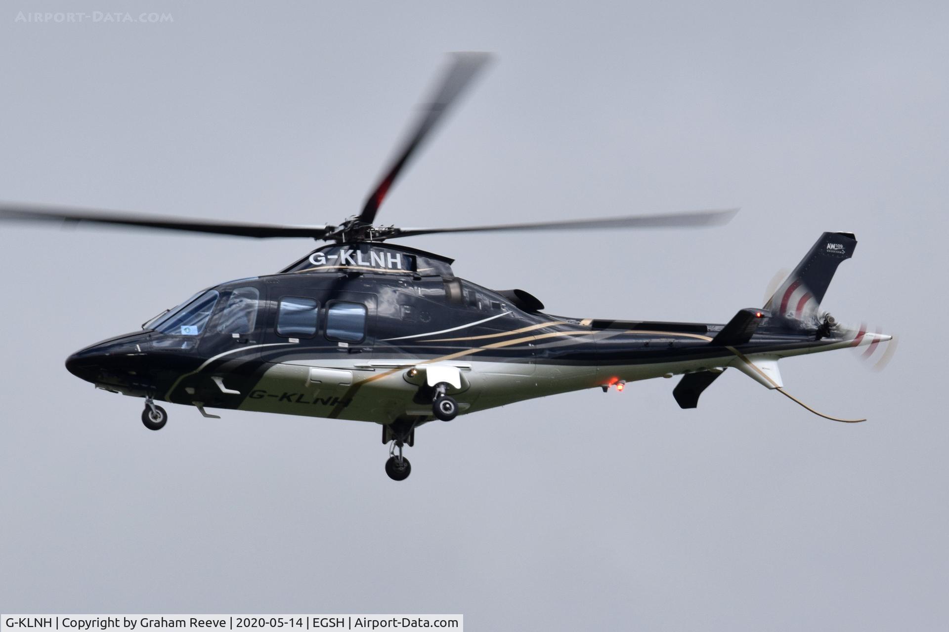 G-KLNH, 2016 AgustaWestland AW-109SP Grand New C/N 22364, On approach to Norwich.