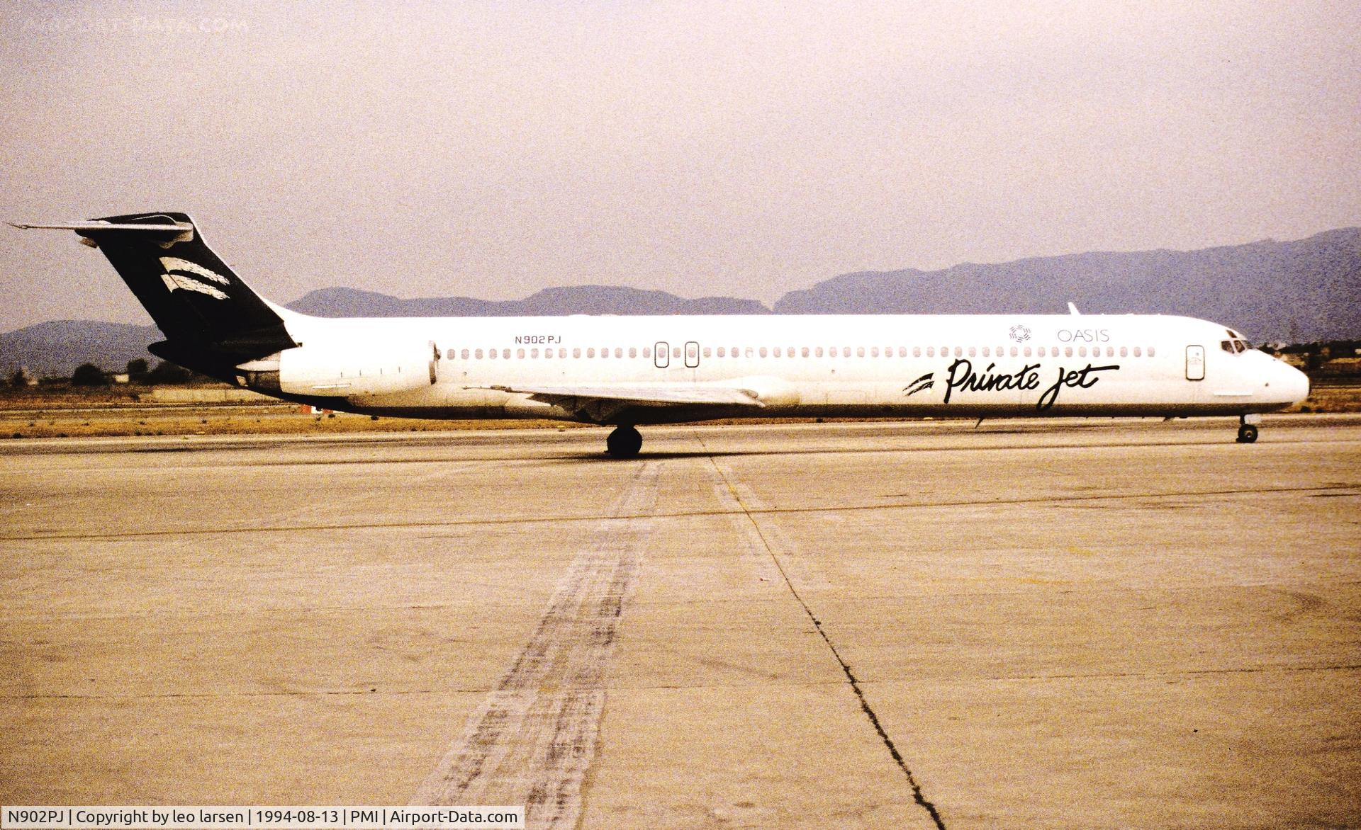 N902PJ, 1987 McDonnell Douglas MD-83 (DC-9-83) C/N 49401, Palma de Mallorca 13.8.1994