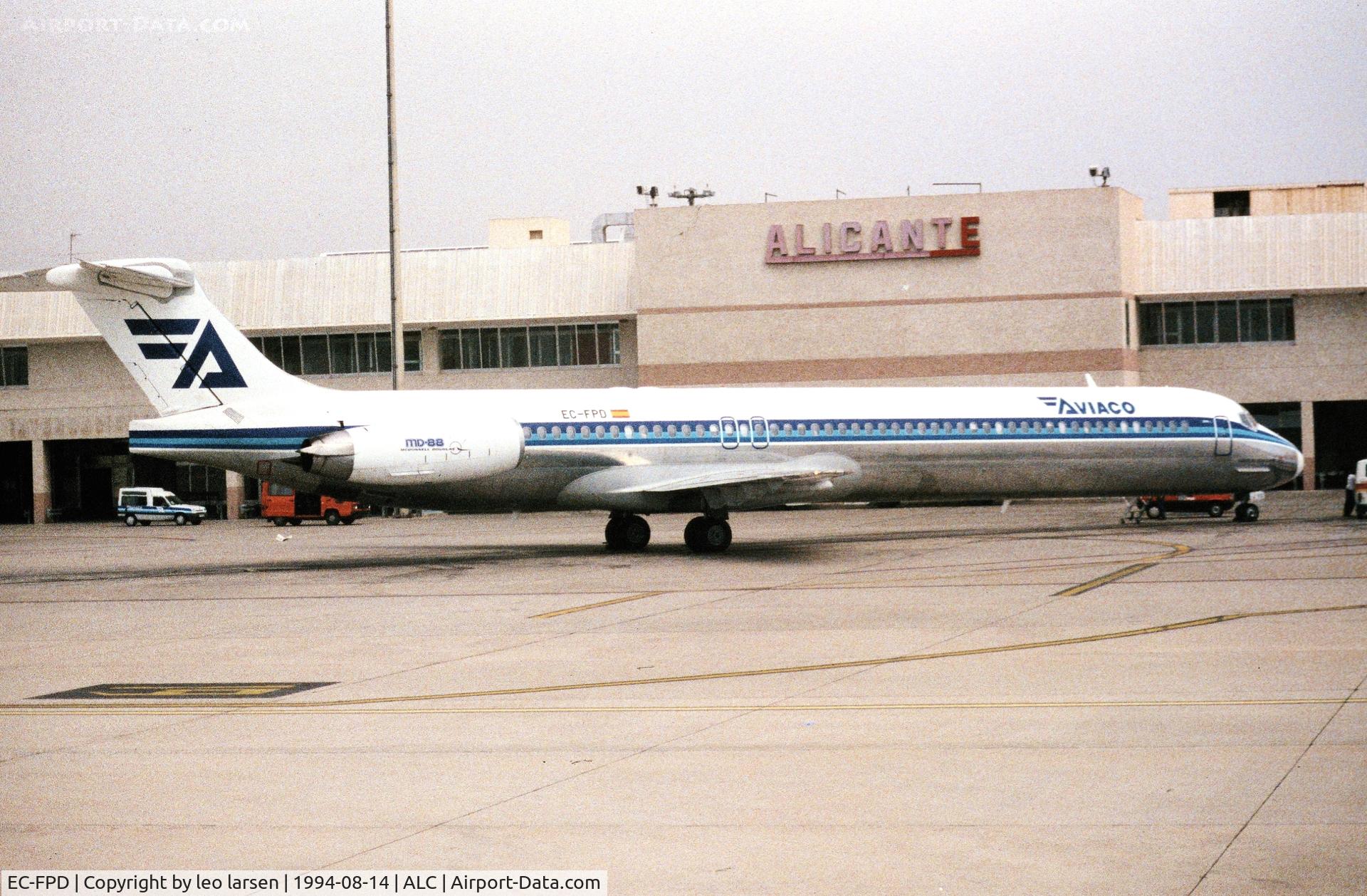 EC-FPD, 1992 McDonnell Douglas MD-88 C/N 53309, Alicante 14.8.1994