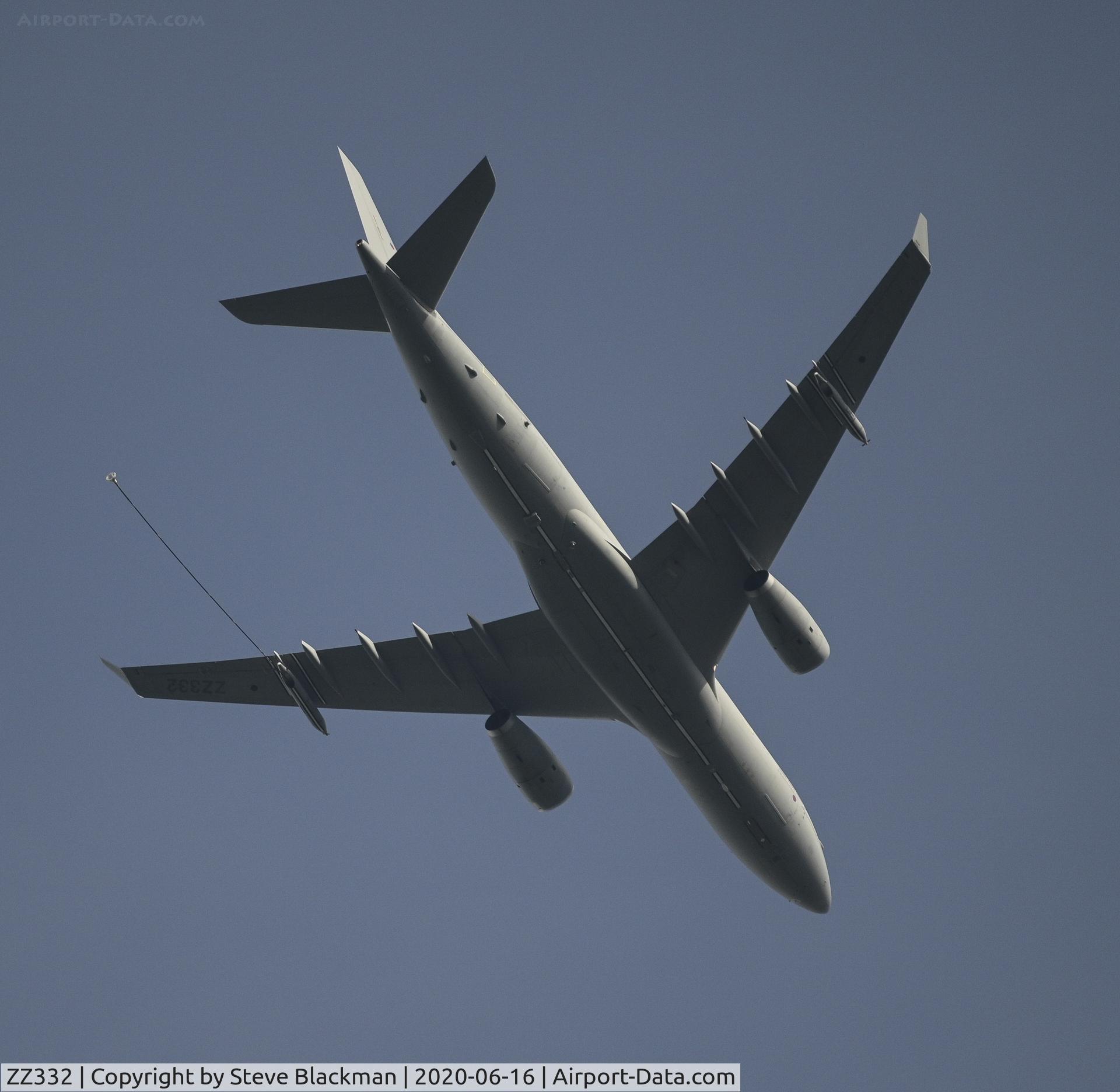 ZZ332, 2011 Airbus KC3 Voyager (A330-243MRTT) C/N 1275, High over Napton, Warwickshire, UK