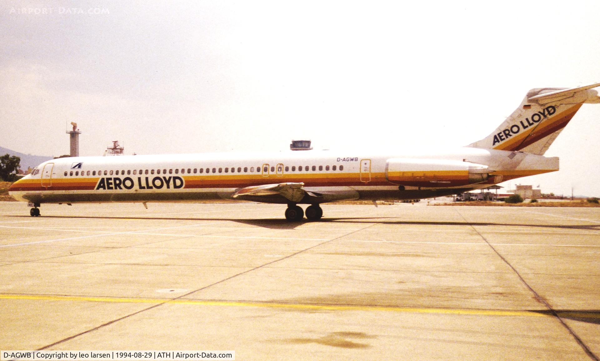 D-AGWB, 1989 McDonnell Douglas MD-83 (DC-9-83) C/N 49846, Athens 29.8.1994
