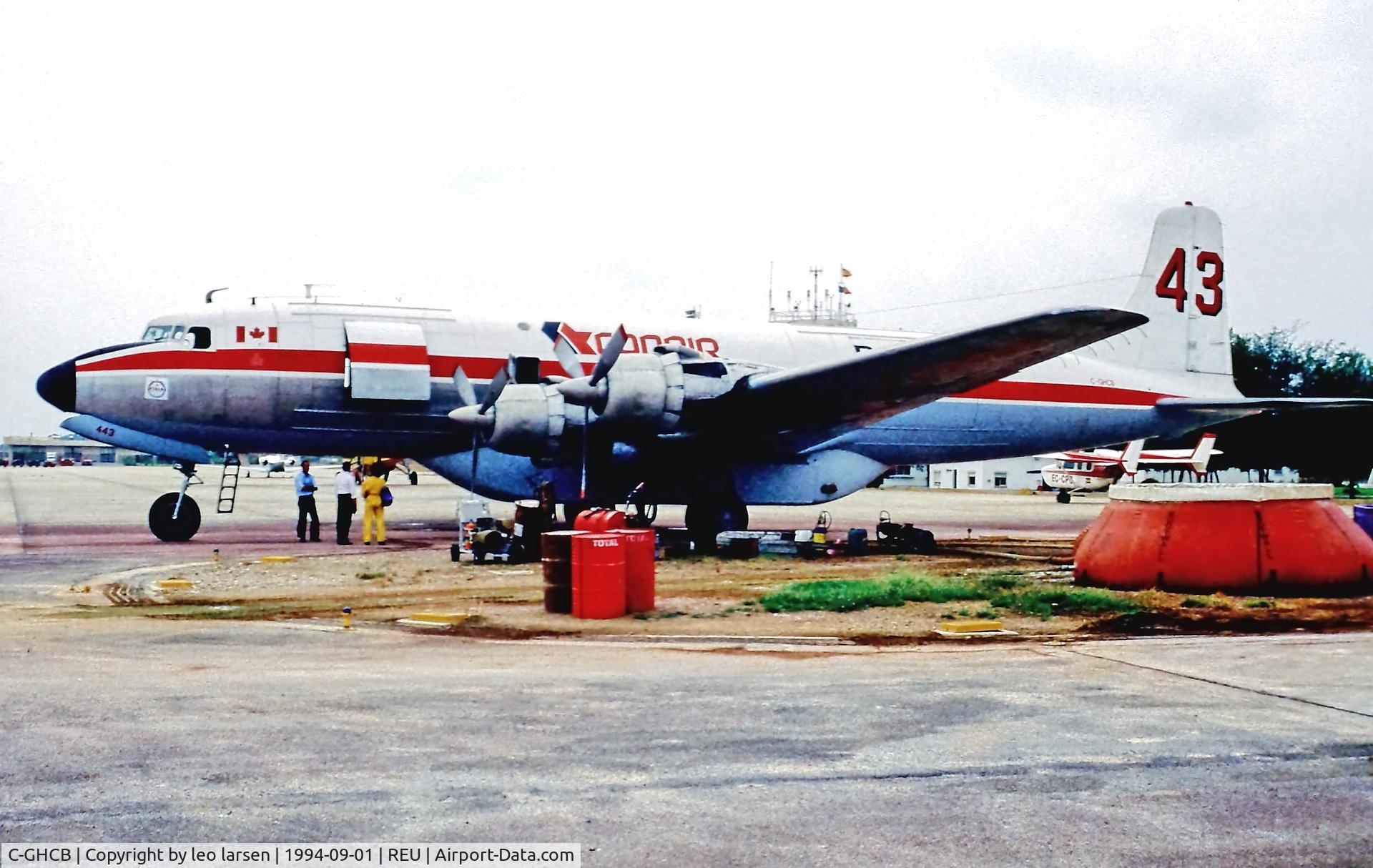 C-GHCB, 1956 Douglas DC-6B(F) C/N 44893, Reus Spain 1.9.1994