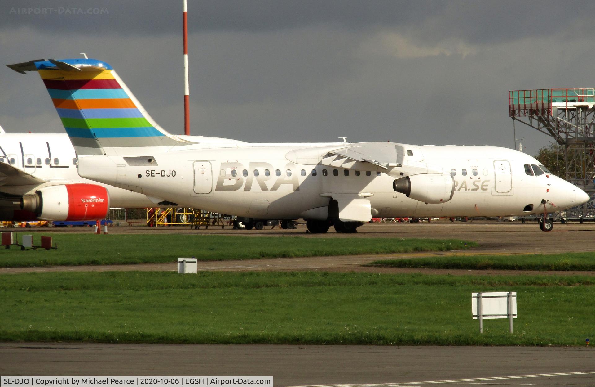 SE-DJO, 1992 British Aerospace BAe.146-200 C/N E2226, Parked on the Eastern Apron for work during storage. Arrived on 18th March 2020.