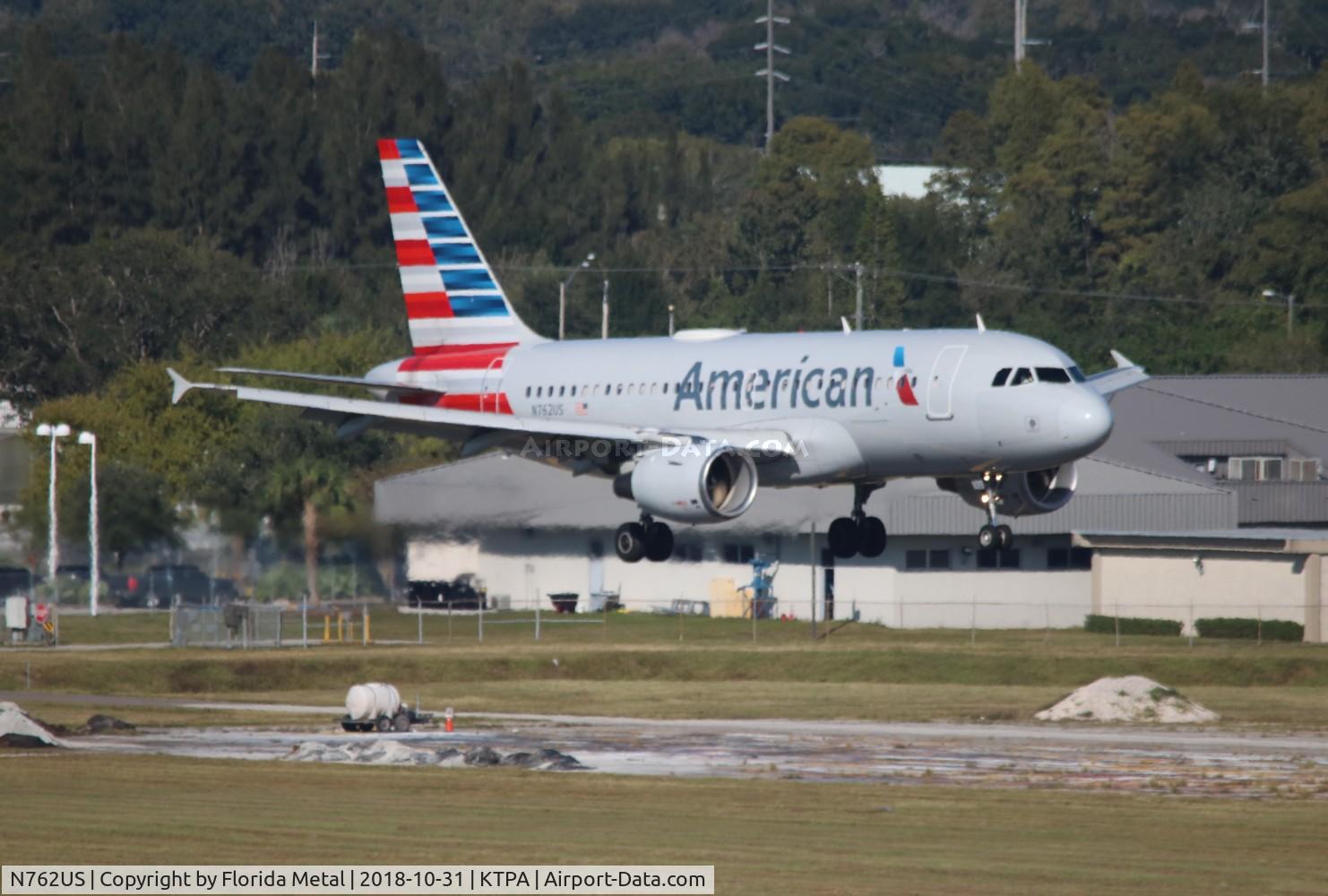 N762US, 2000 Airbus A319-112 C/N 1358, TPA spotting 2018