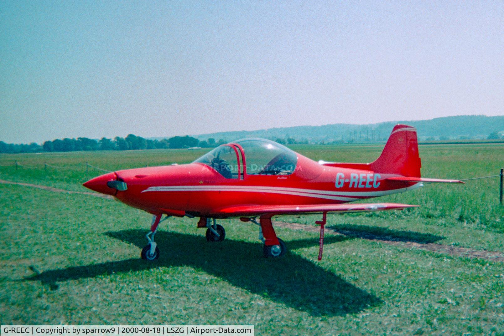 G-REEC, 1991 Sequoia F-8L Falco C/N 654, At Grenchen. Scanned from a negative.