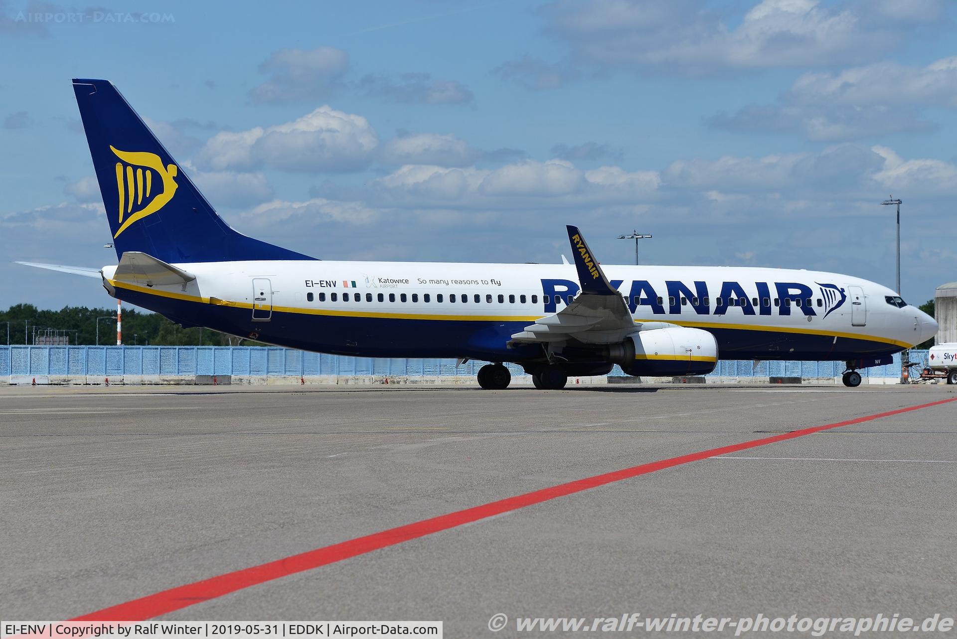 EI-ENV, 2010 Boeing 737-8AS C/N 35039, Boeing 737-8AS(W) - FR RYR Ryanair 'Katowice Airport' - 35039 - EI-ENV - 31.05.2019 - CGN