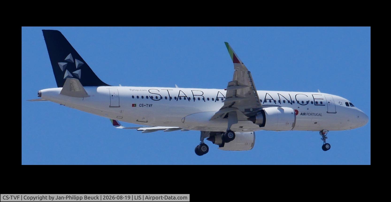 CS-TVF, 2019 Airbus A320-251N C/N 9088, CS-TVF landing at LIS in August 2019