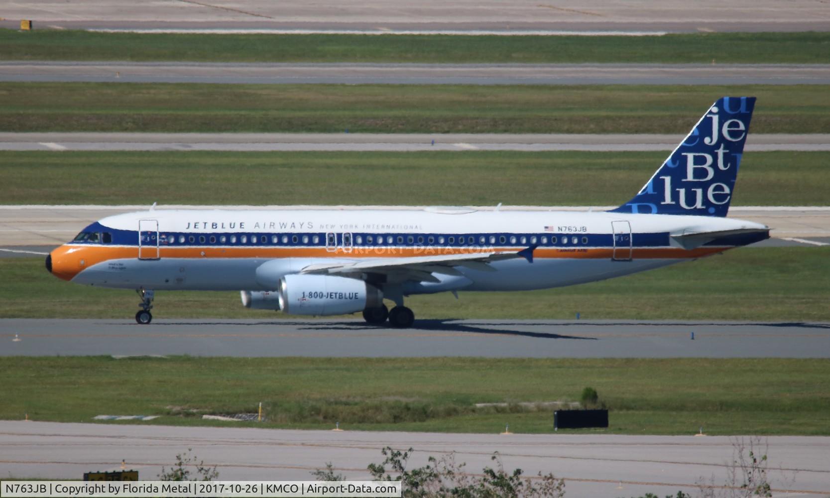 N763JB, 2008 Airbus A320-232 C/N 3707, MCO spotting 2017
