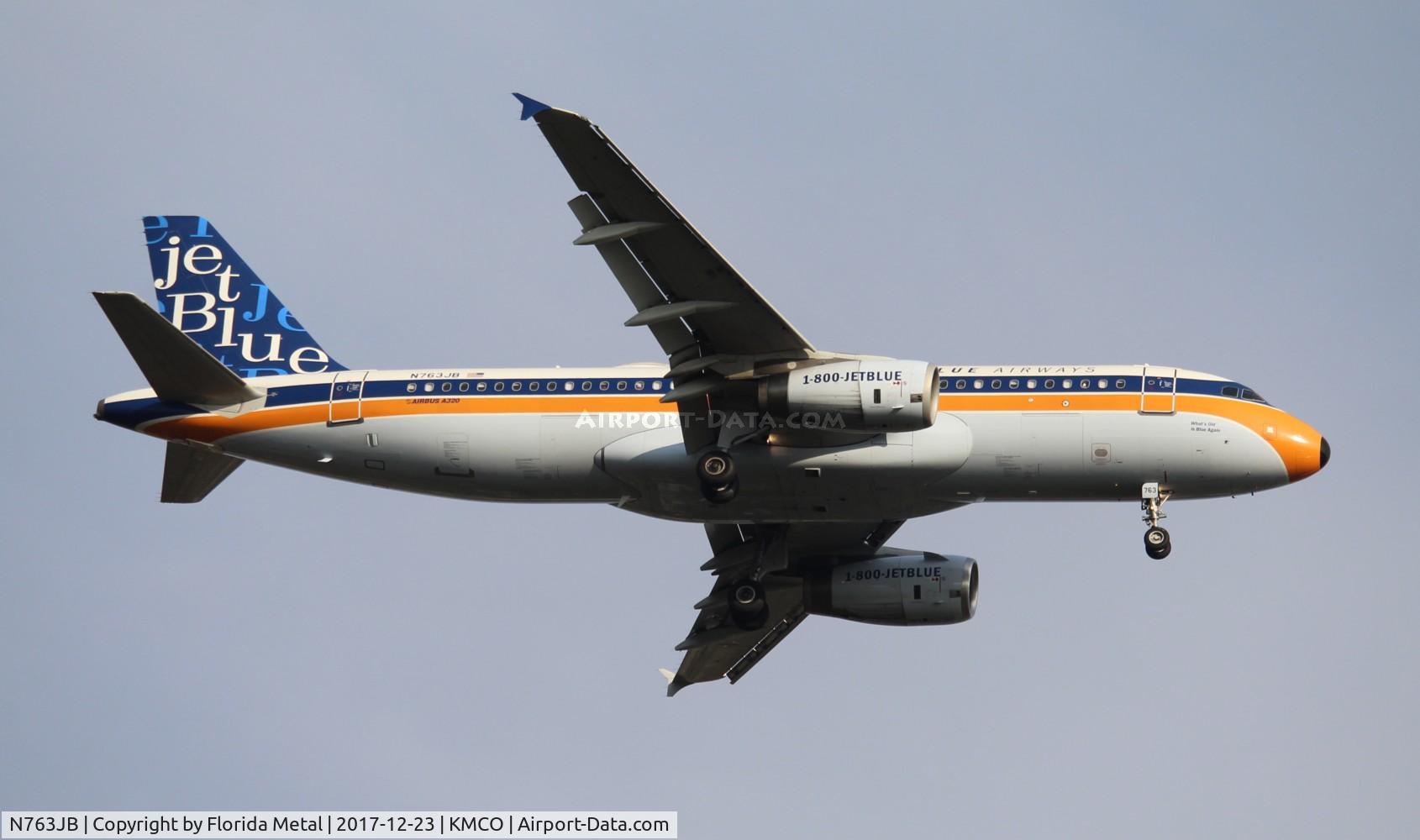 N763JB, 2008 Airbus A320-232 C/N 3707, MCO spotting 2017
