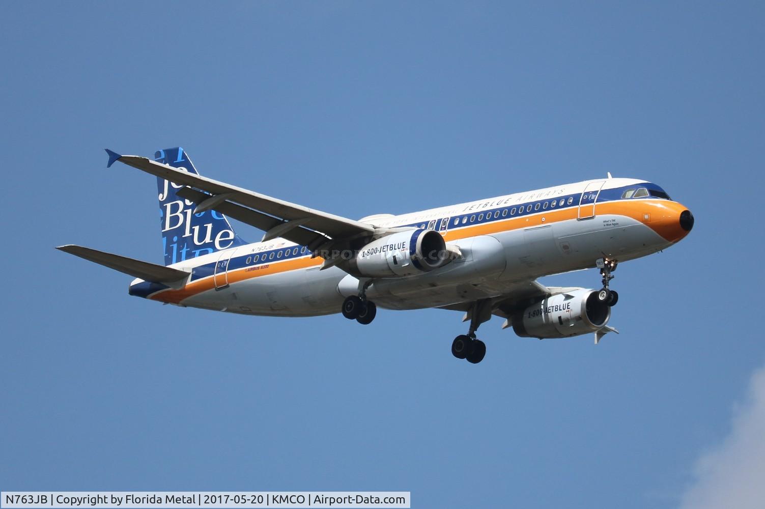 N763JB, 2008 Airbus A320-232 C/N 3707, MCO spotting 2017