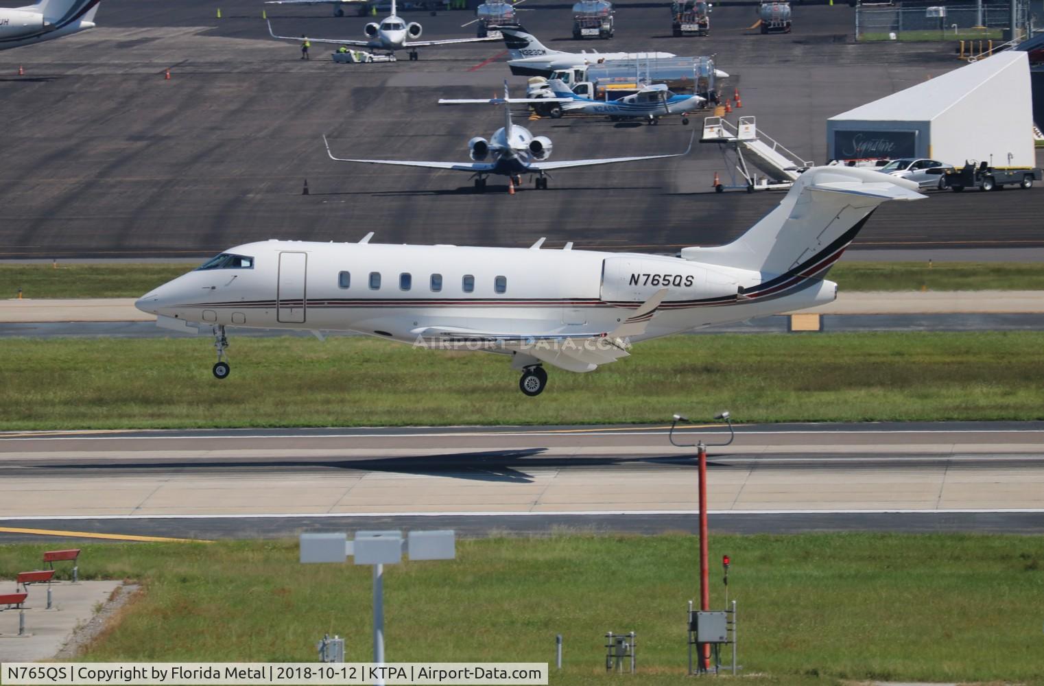 N765QS, 2014 Bombardier Challenger 350 (BD-100-1A10) C/N 20523, TPA spotting 2018
