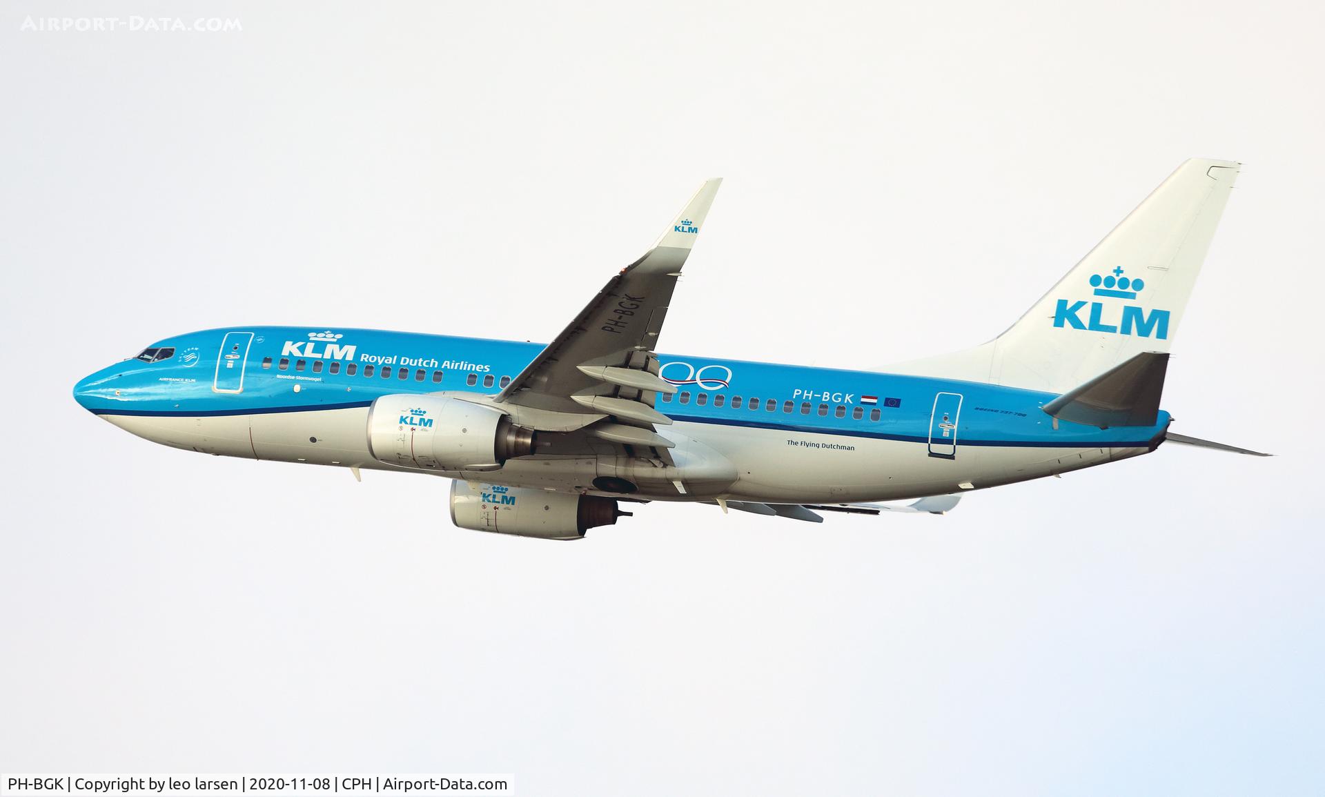 PH-BGK, 2010 Boeing 737-7K2 C/N 38054, Copenhagen 8.11.2020