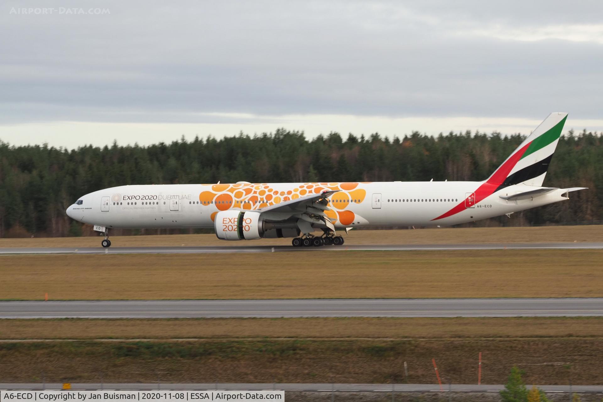 A6-ECD, 2007 Boeing 777-36N/ER C/N 32795, Emirates Dubai Expo 2020 livery