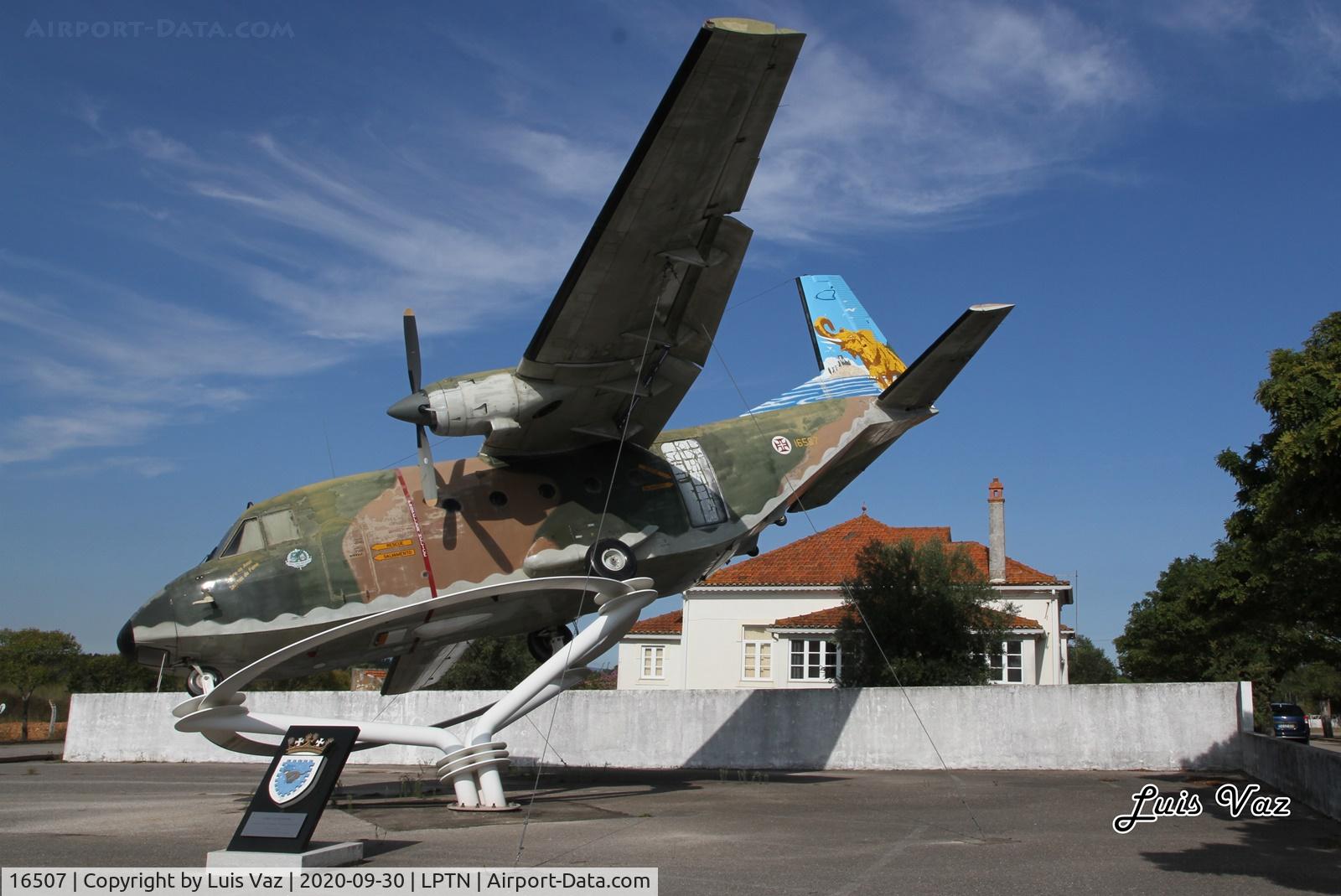 16507, 1975 CASA C-212-100 Aviocar C/N 3-28, Display at Tancos air Base