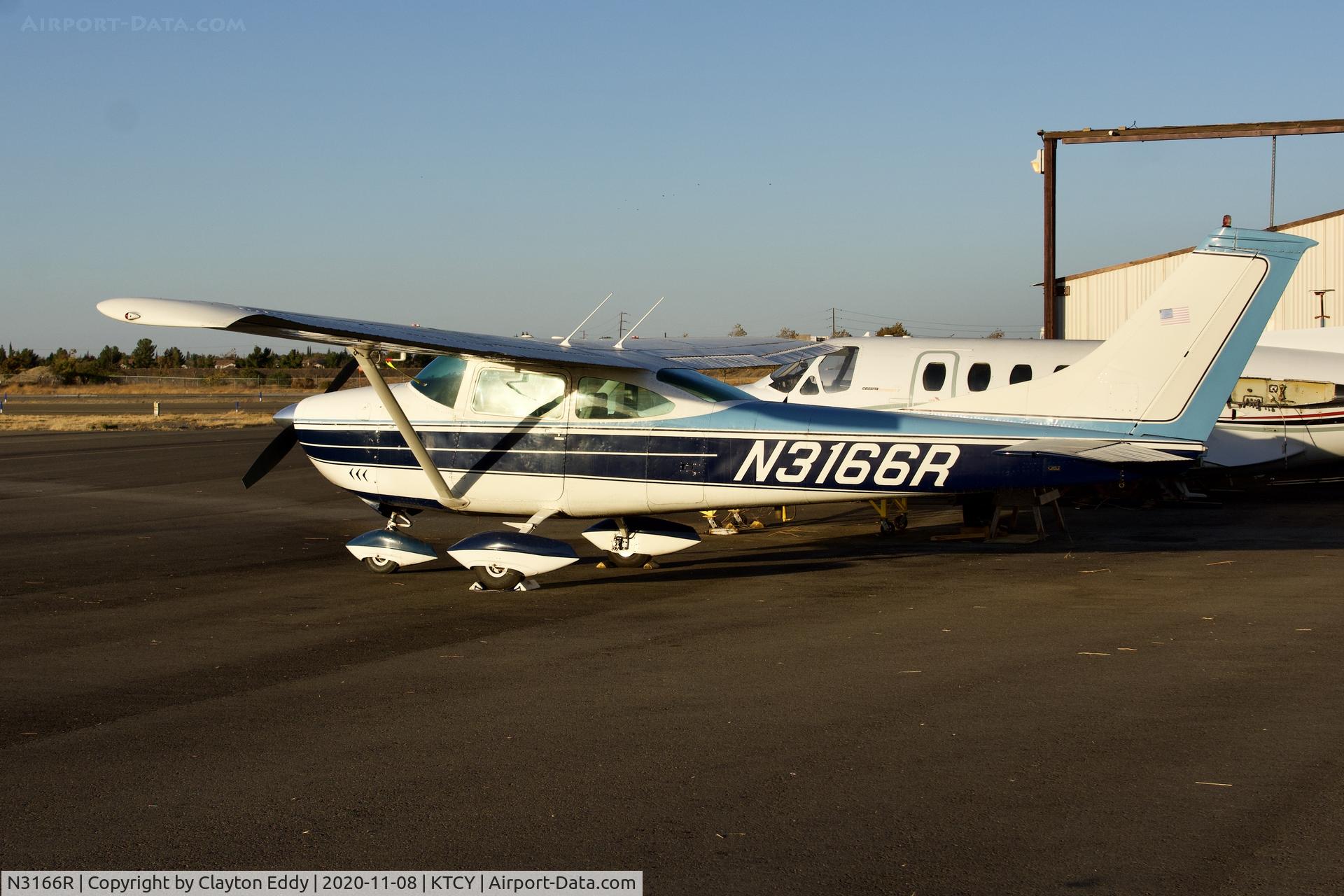 N3166R, 1967 Cessna 182L Skylane C/N 18258566, Tracy Airport California 2020.