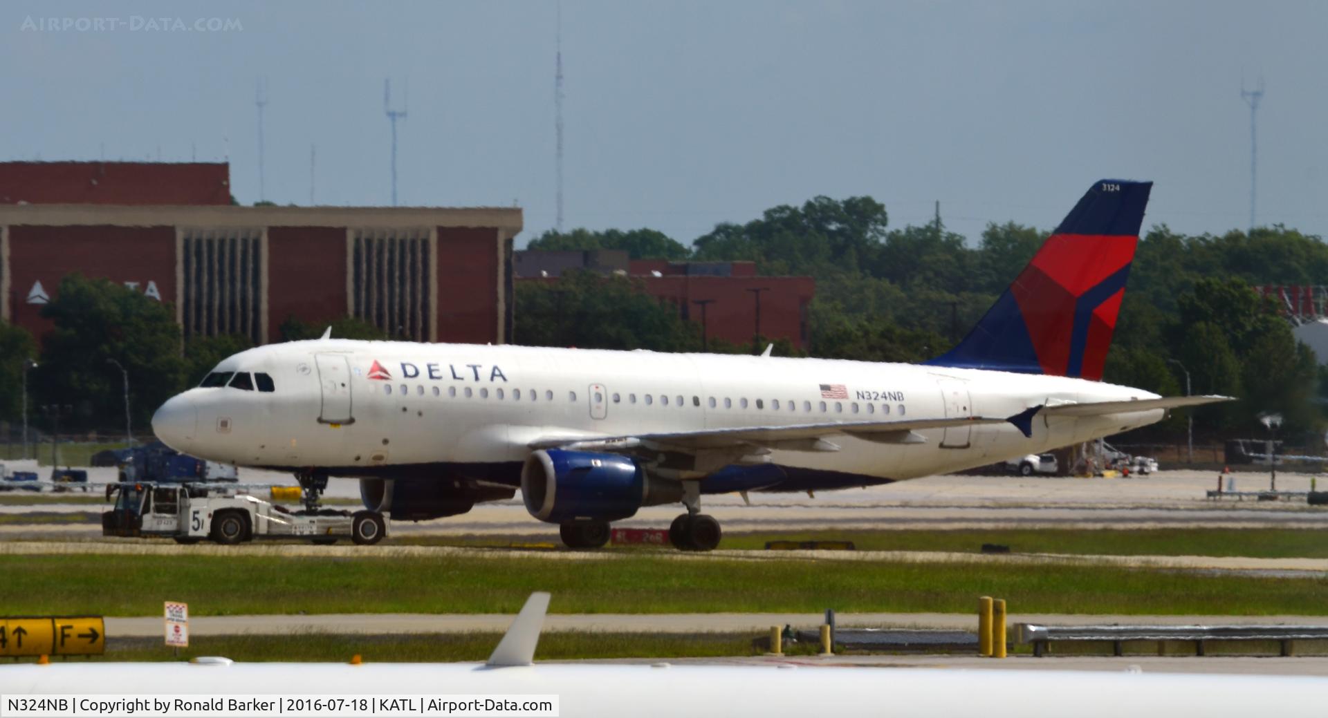N324NB, 2001 Airbus A319-114 C/N 1456, Towed Atlanta
