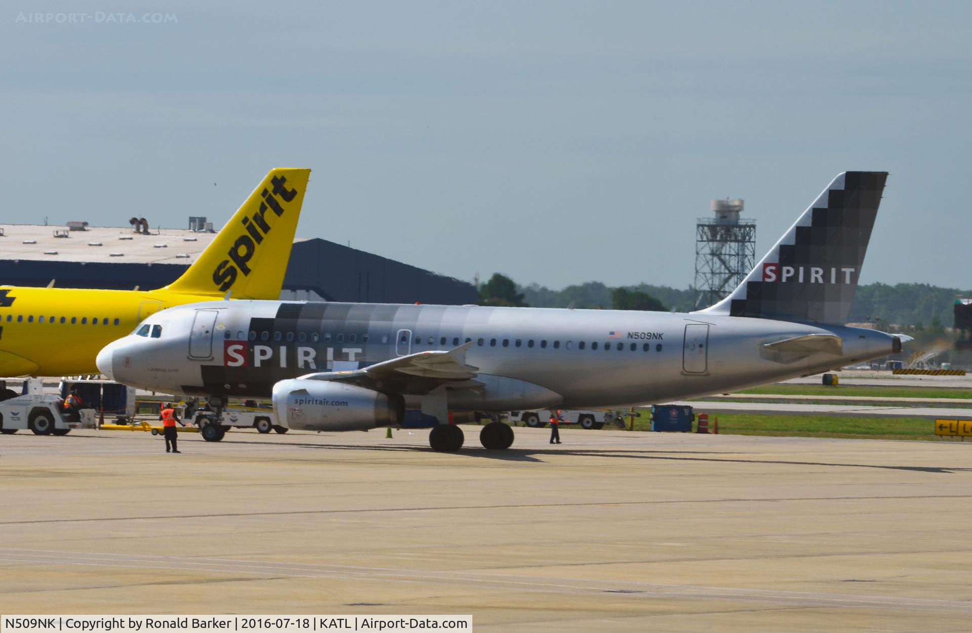 N509NK, 2005 Airbus A319-132 C/N 2603, Push Back Atlanta