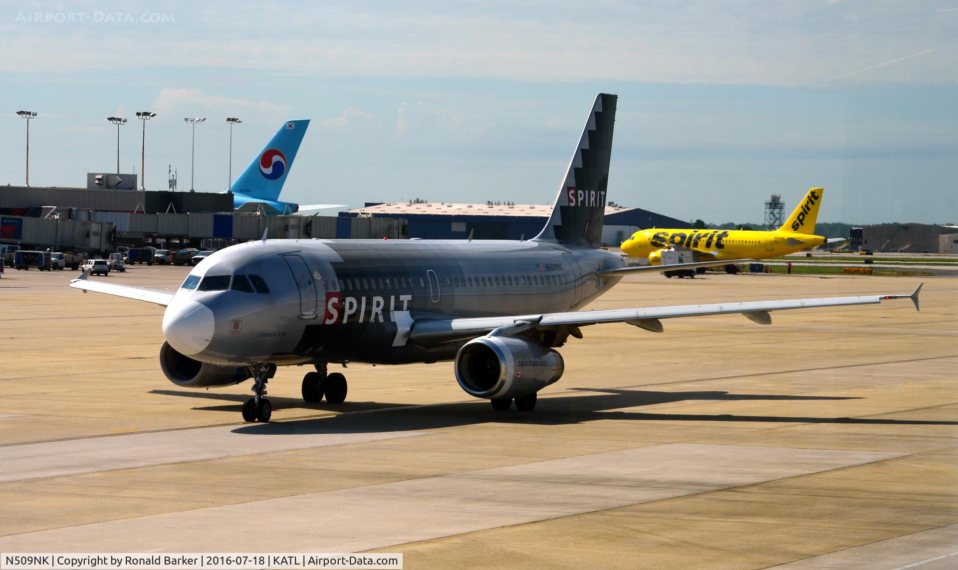 N509NK, 2005 Airbus A319-132 C/N 2603, Taxi Atlanta