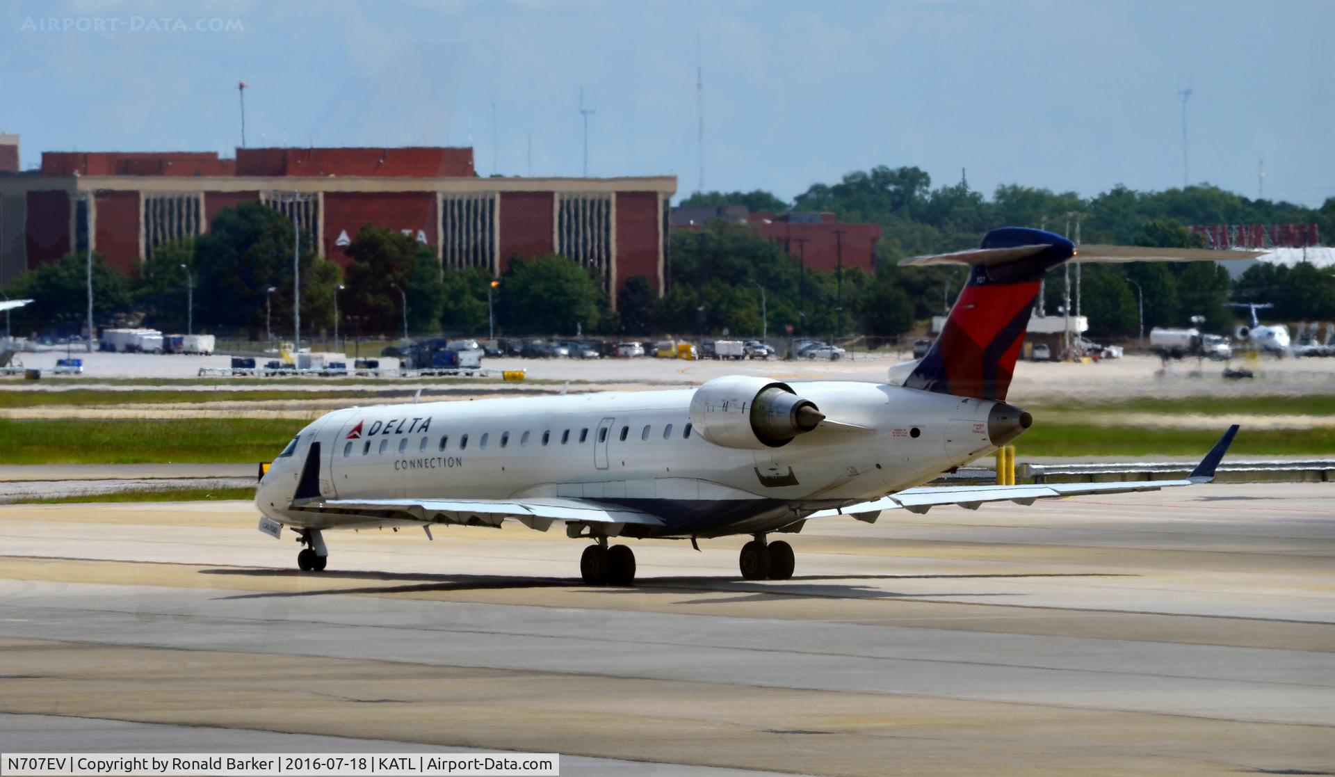 N707EV, 2002 Bombardier CRJ-701 (CL-600-2C10) Regional Jet C/N 10057, Taxi Atlanta