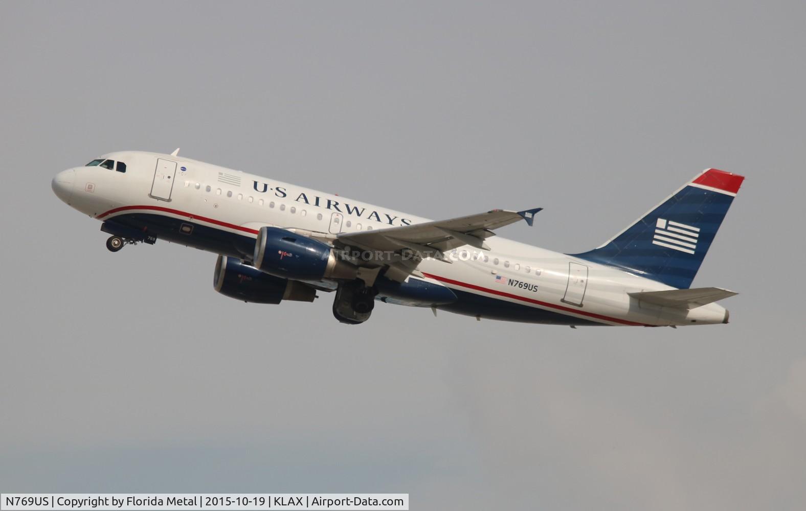 N769US, 2000 Airbus A319-112 C/N 1391, LAX spotting 2015