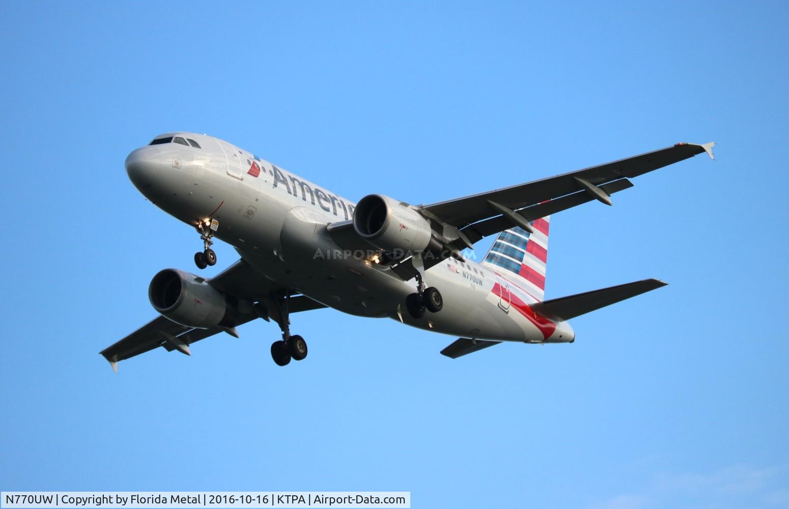 N770UW, 2000 Airbus A319-112 C/N 1393, TPA spotting 2016