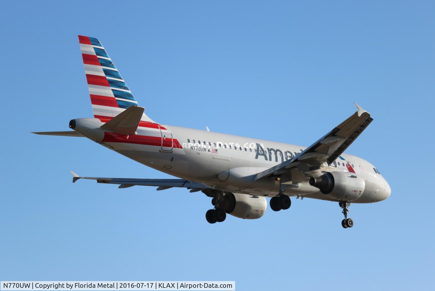 N770UW, 2000 Airbus A319-112 C/N 1393, LAX spotting 2016