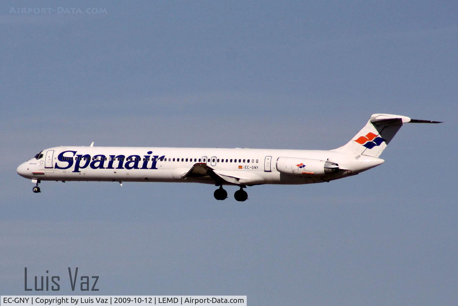 EC-GNY, 1986 McDonnell Douglas MD-83 (DC-9-83) C/N 49396, Spanair