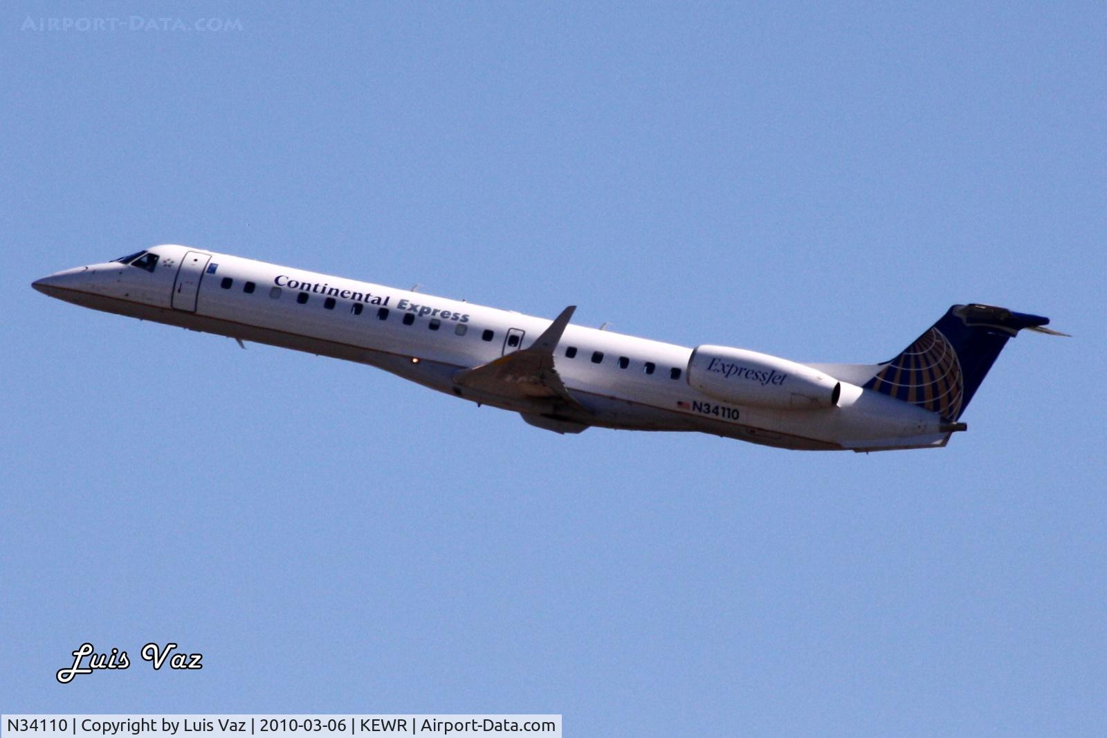 N34110, 2002 Embraer ERJ-145XR (EMB-145XR) C/N 145658, Continental Express