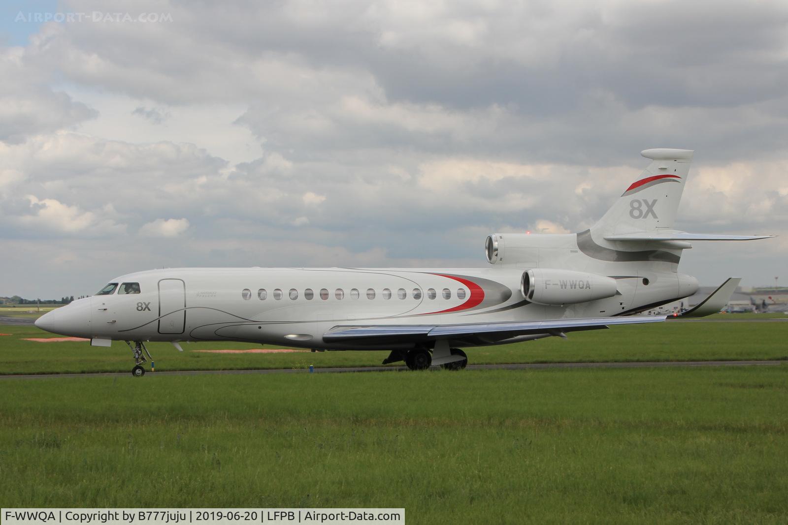 F-WWQA, 2014 Dassault Falcon 8X C/N 401, on display at SIAE 2019