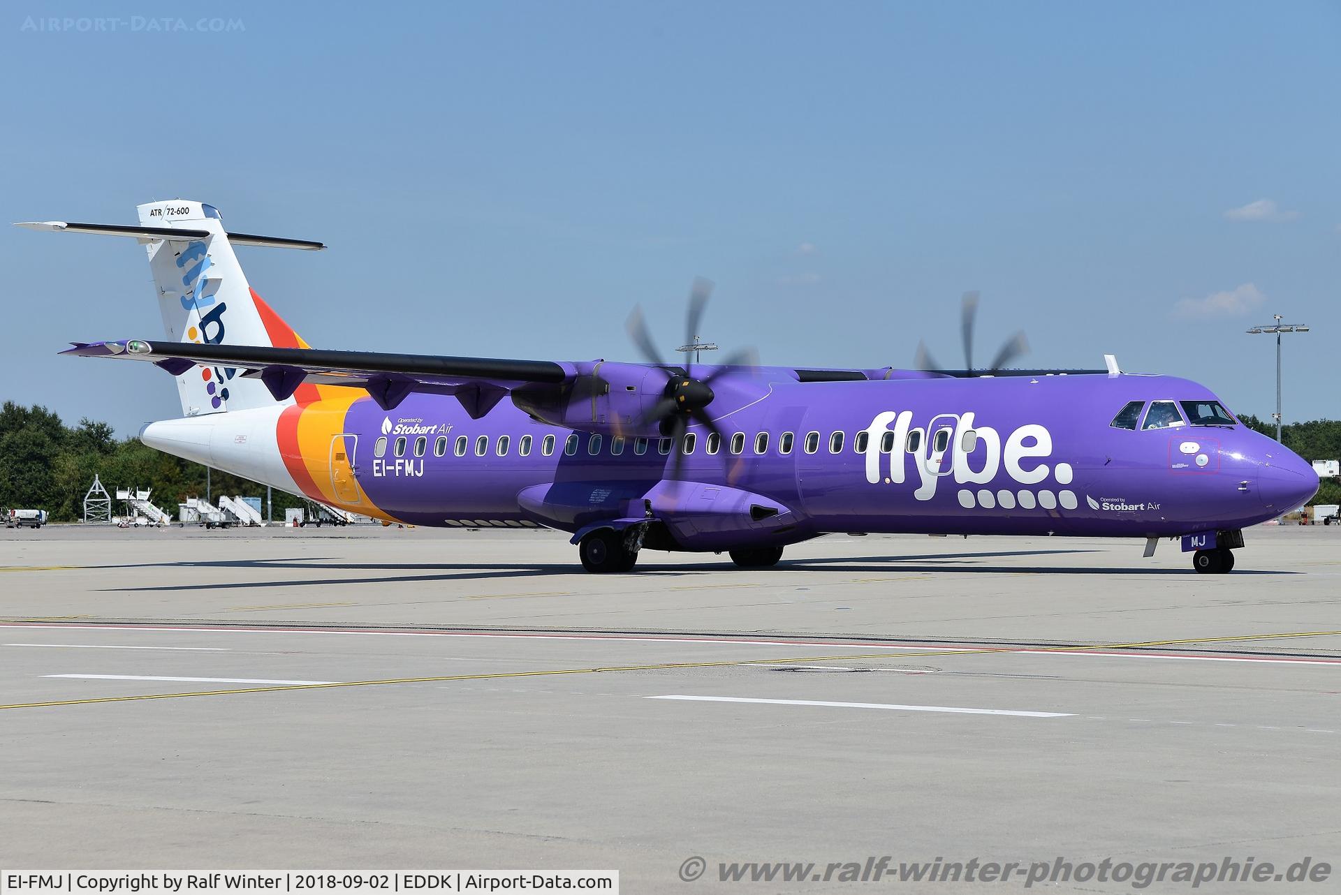 EI-FMJ, 2015 ATR 72-600 C/N 1295, ATR 72-212A 600 - STK Stobert Air opfor Flybe Flybe colours - 1295 - EI-FMJ - 02.09.2018 - CGN