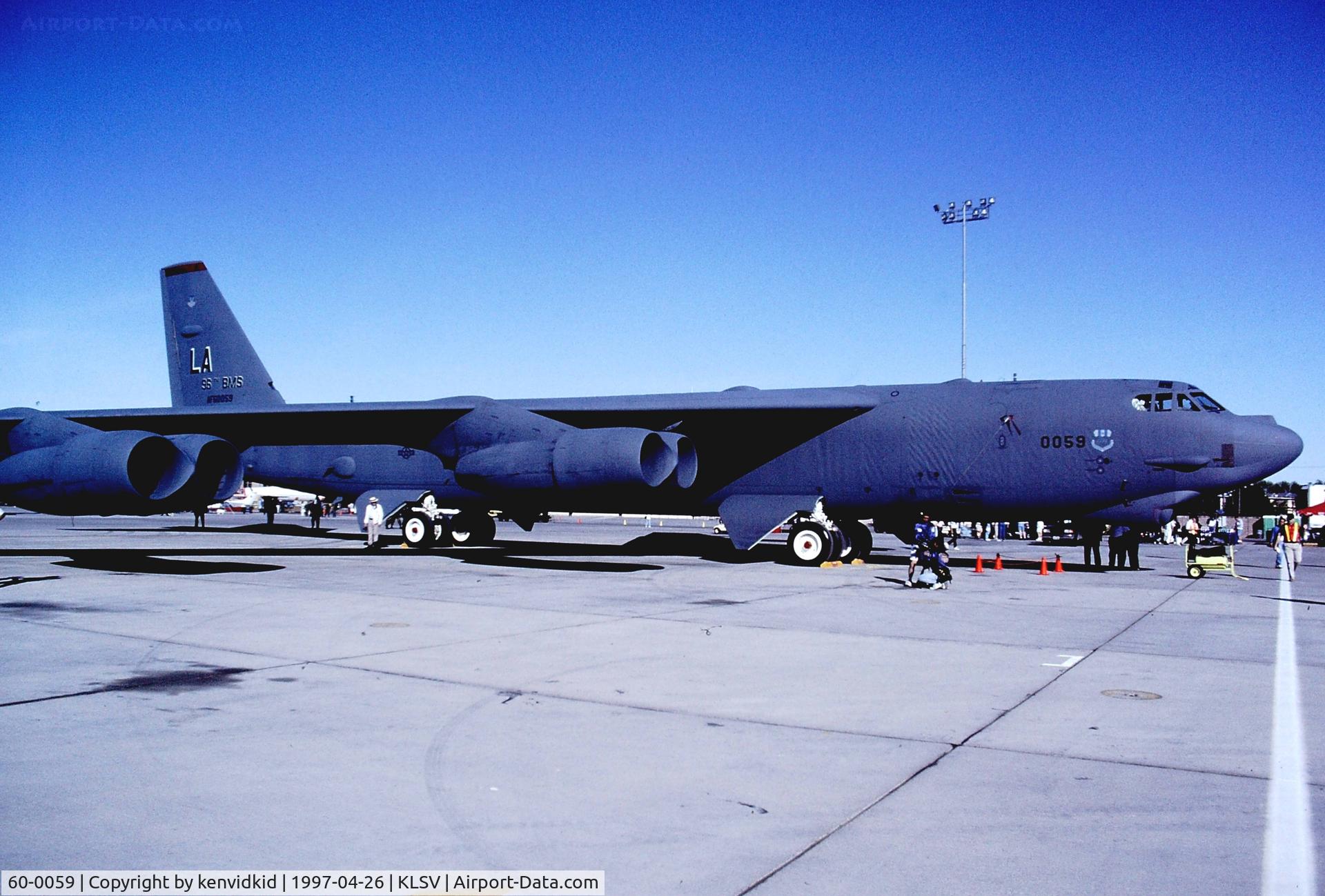 60-0059, 1960 Boeing B-52H Stratofortress C/N 464424, At the 1997 Golden Air Tattoo, Nellis.