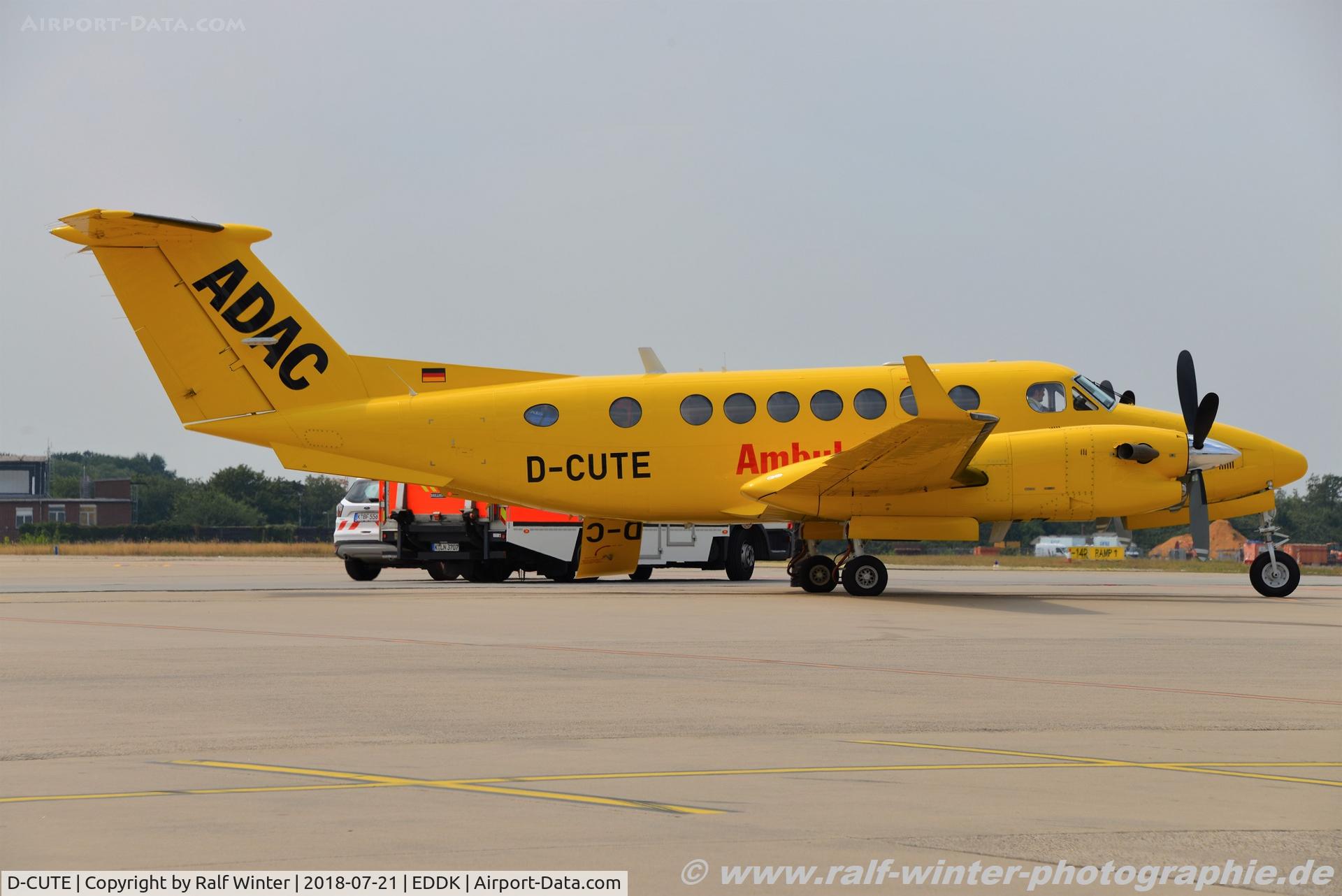 D-CUTE, 2006 Beech Super King Air 350 C/N FL-504, Hawker Beechcraft B300 King Air 350 - ADN Aero-Dinst ADAC Ambulance - FL-614 - D-CUTE - 21.07.2018 - CGN