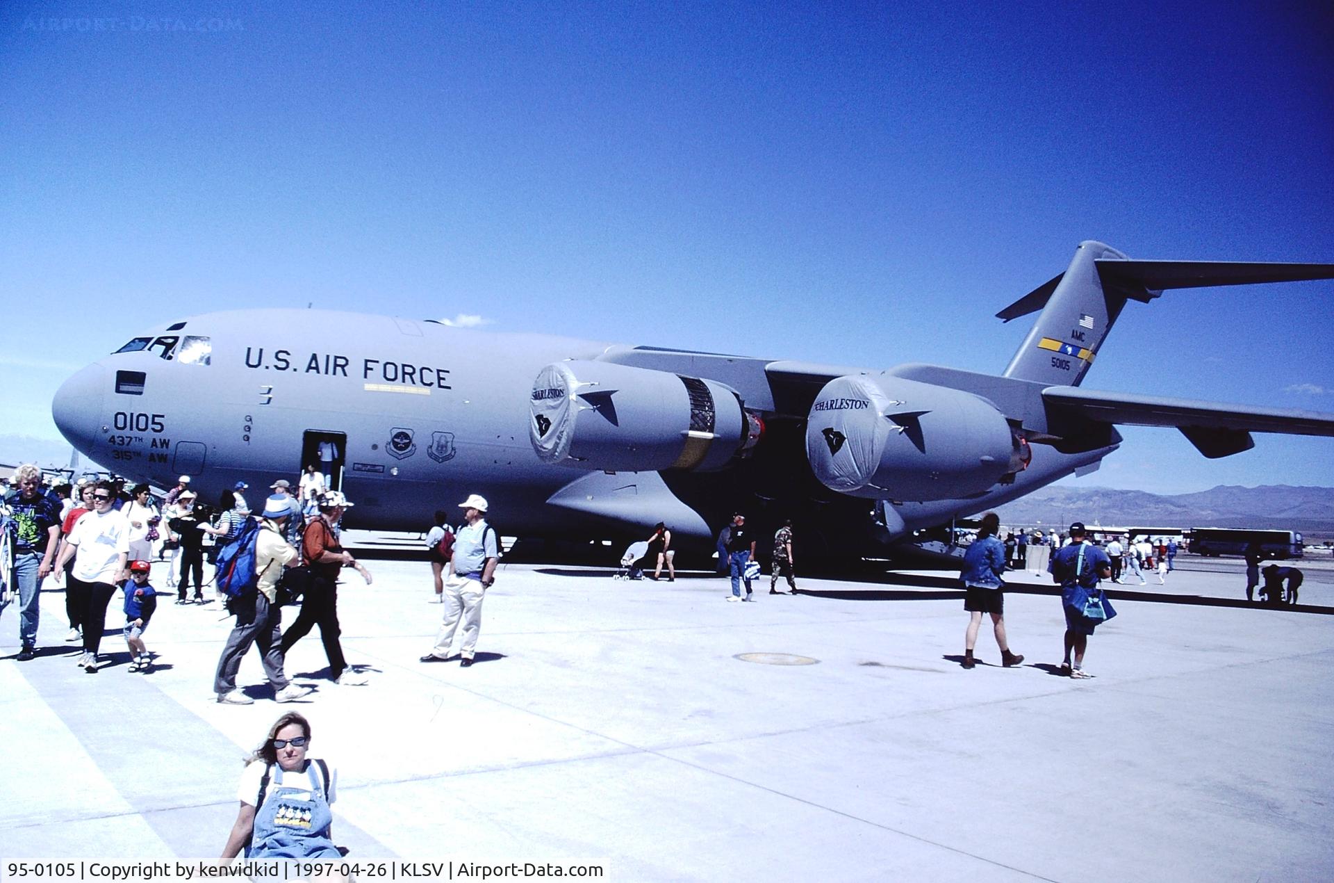 95-0105, 1995 McDonnell Douglas C-17A Globemaster III C/N P-30, At the 1997 Golden Air Tattoo, Nellis.