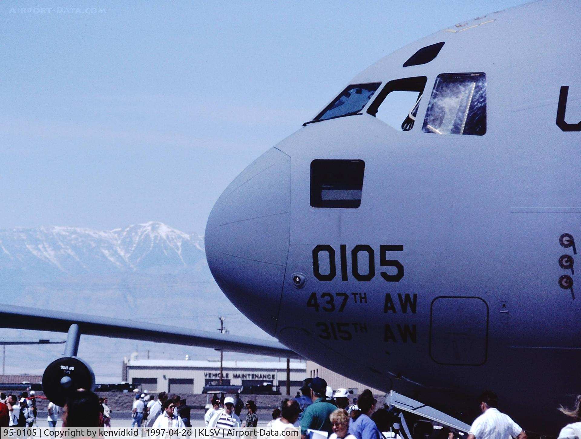 95-0105, 1995 McDonnell Douglas C-17A Globemaster III C/N P-30, At the 1997 Golden Air Tattoo, Nellis.