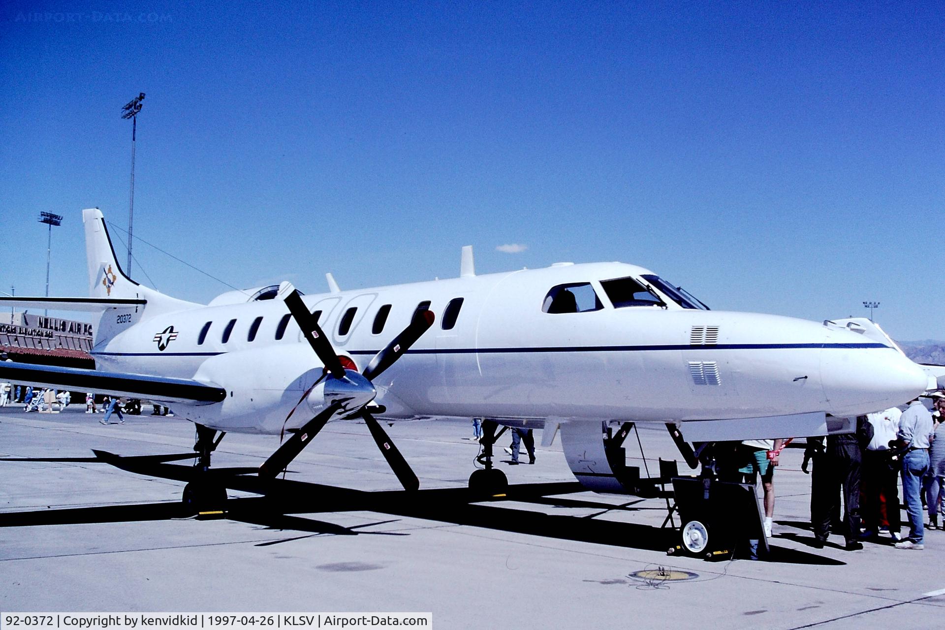 92-0372, 1992 Fairchild C-26B Metro 23 (SA-227DC) C/N DC-834M, At the 1997 Golden Air Tattoo, Nellis.