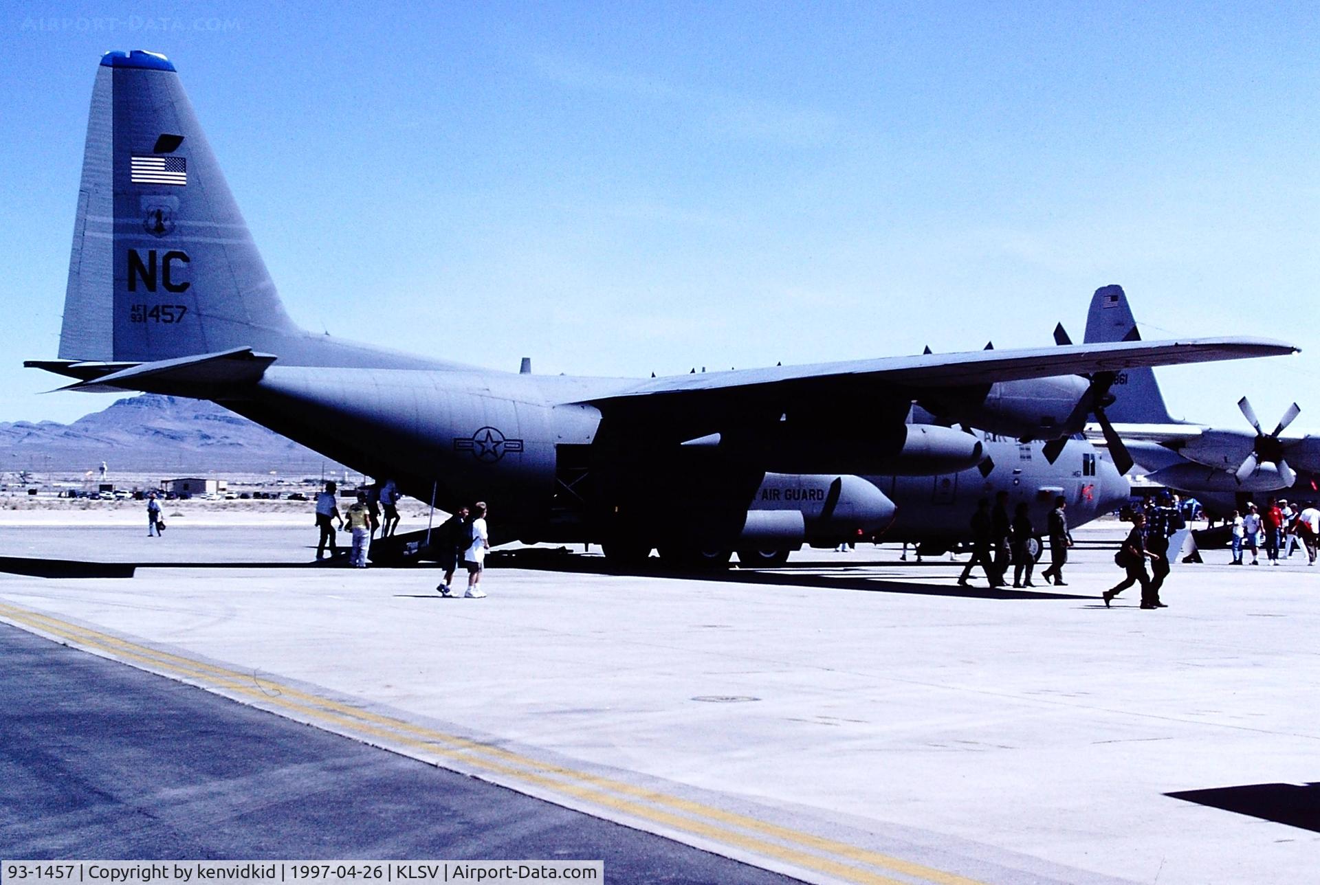 93-1457, 1993 Lockheed C-130H Hercules C/N 382-5362, At the 1997 Golden Air Tattoo, Nellis.