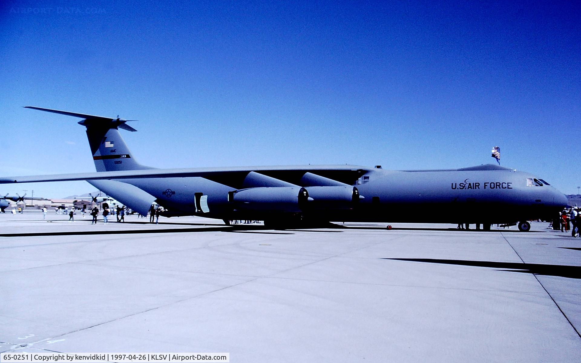 65-0251, 1965 Lockheed C-141B-LM Starlifter C/N 300-6102, At the 1997 Golden Air Tattoo, Nellis.