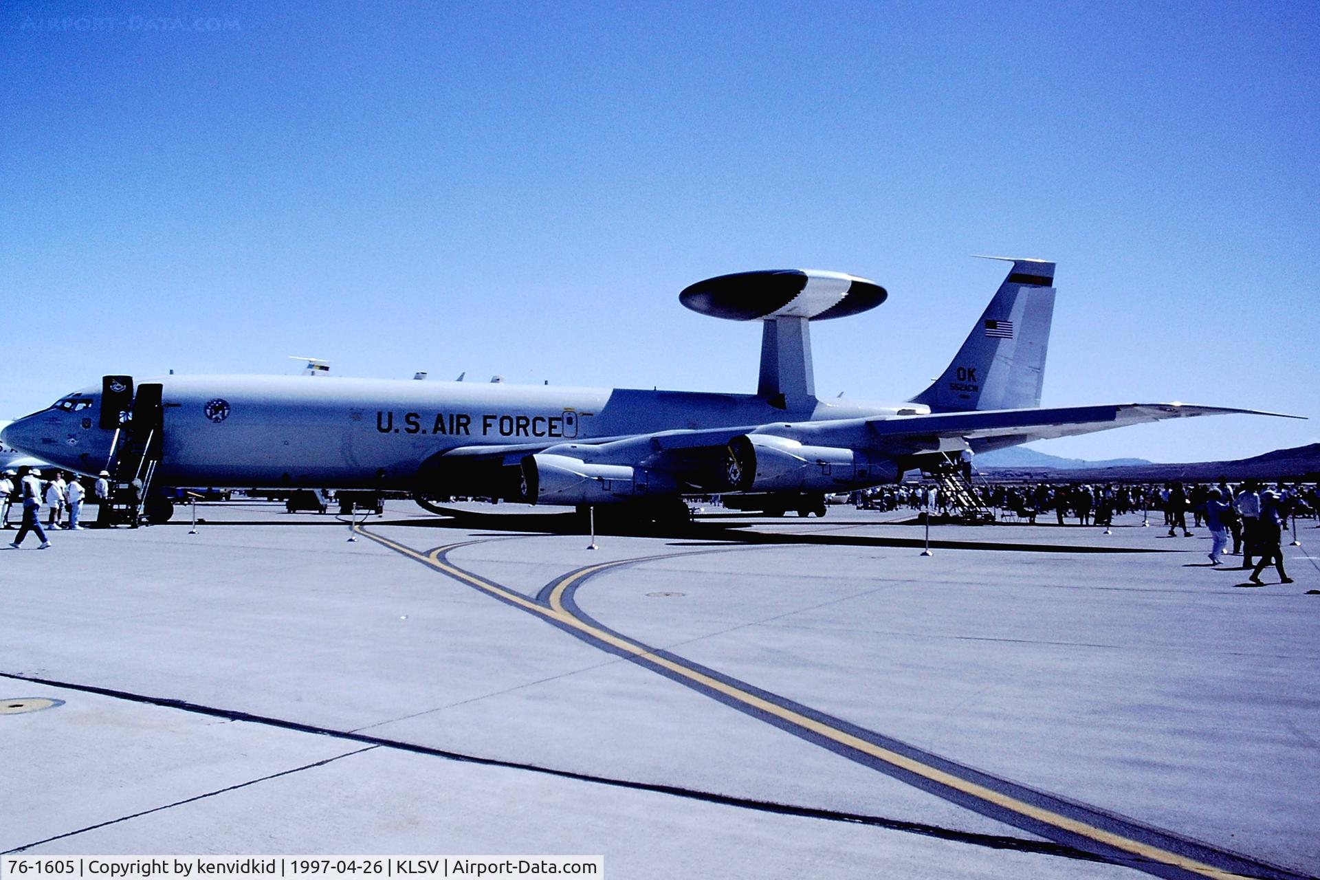 76-1605, 1976 Boeing E-3B Sentry C/N 21435/924, At the 1997 Golden Air Tattoo, Nellis.