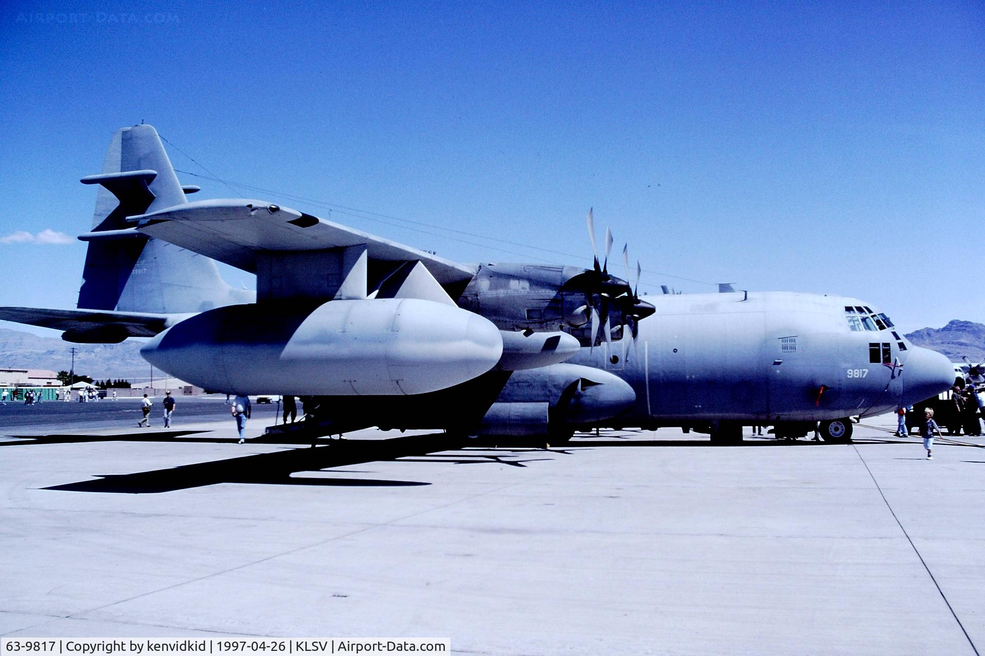 63-9817, Lockheed EC-130E Hercules C/N 382-3978, At the 1997 Golden Air Tattoo, Nellis.