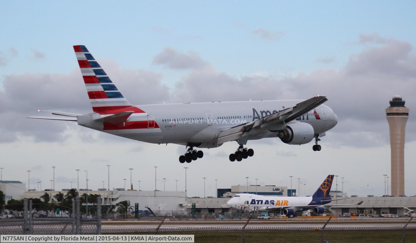 N775AN, 1999 Boeing 777-223 C/N 29584, MIA spotting 2015