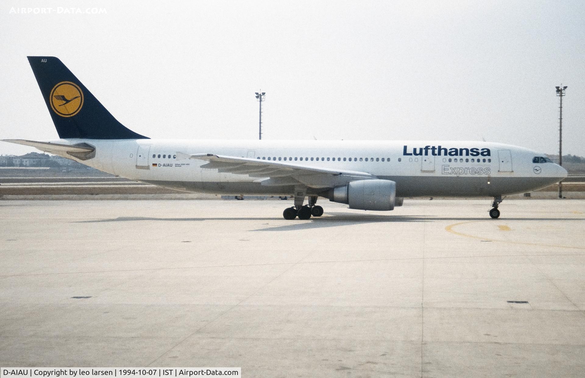 D-AIAU, 1992 Airbus A300B4-603 C/N 623, Istanbul 7.10.1994