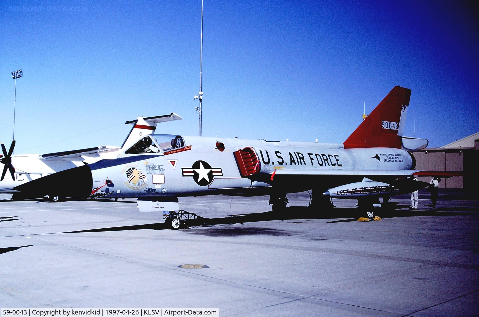 59-0043, 1959 Convair QF-106A Delta Dart C/N 8-24-172, At the 1997 Golden Air Tattoo, Nellis.