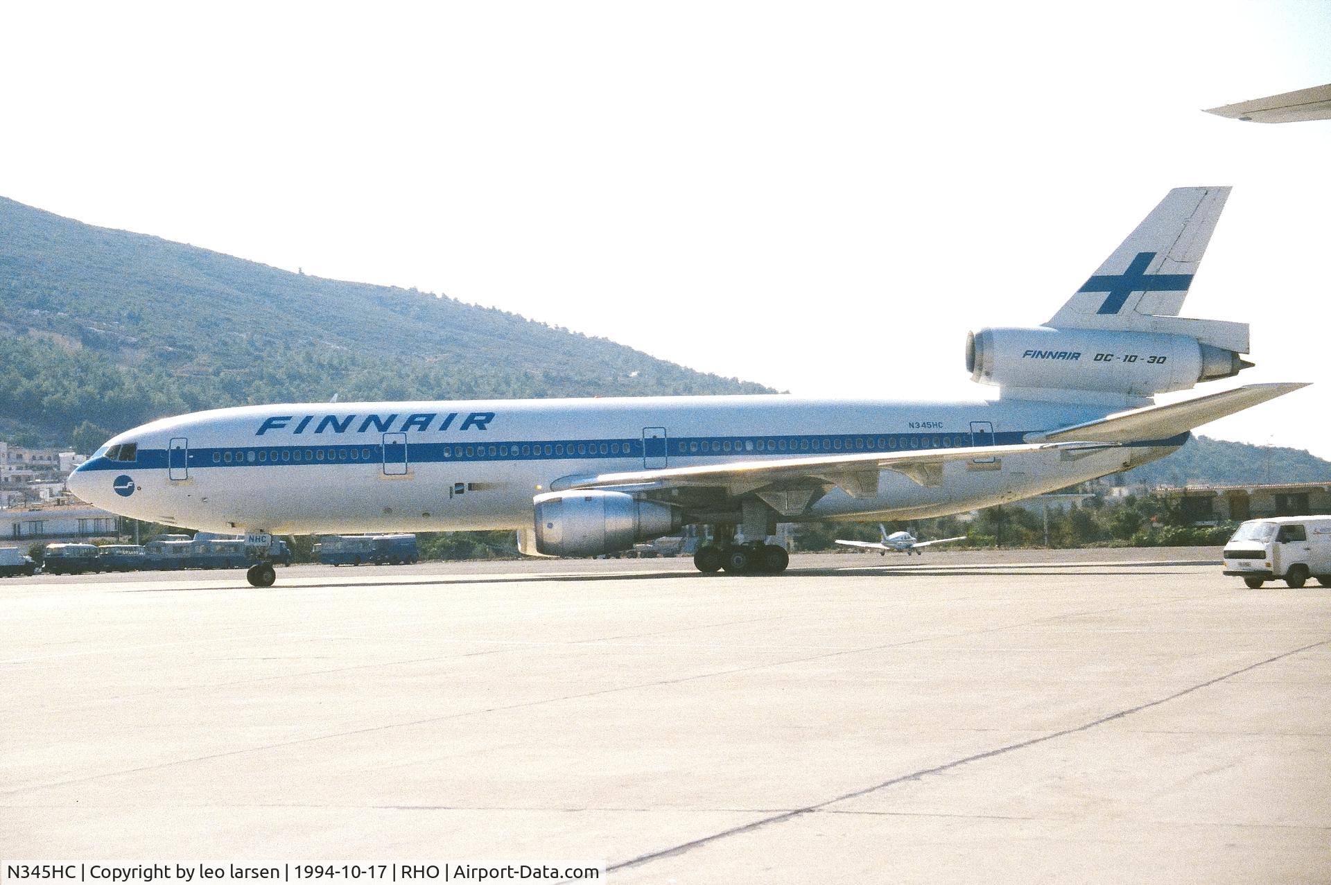 N345HC, 1986 McDonnell Douglas DC-10-30 C/N 48265, Rhodos 17.10.1994