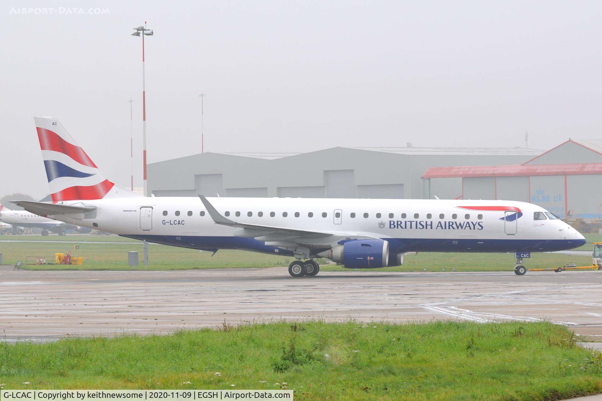 G-LCAC, 2012 Embraer 190LR (ERJ-190-100LR) C/N 19000513, Storage movement.