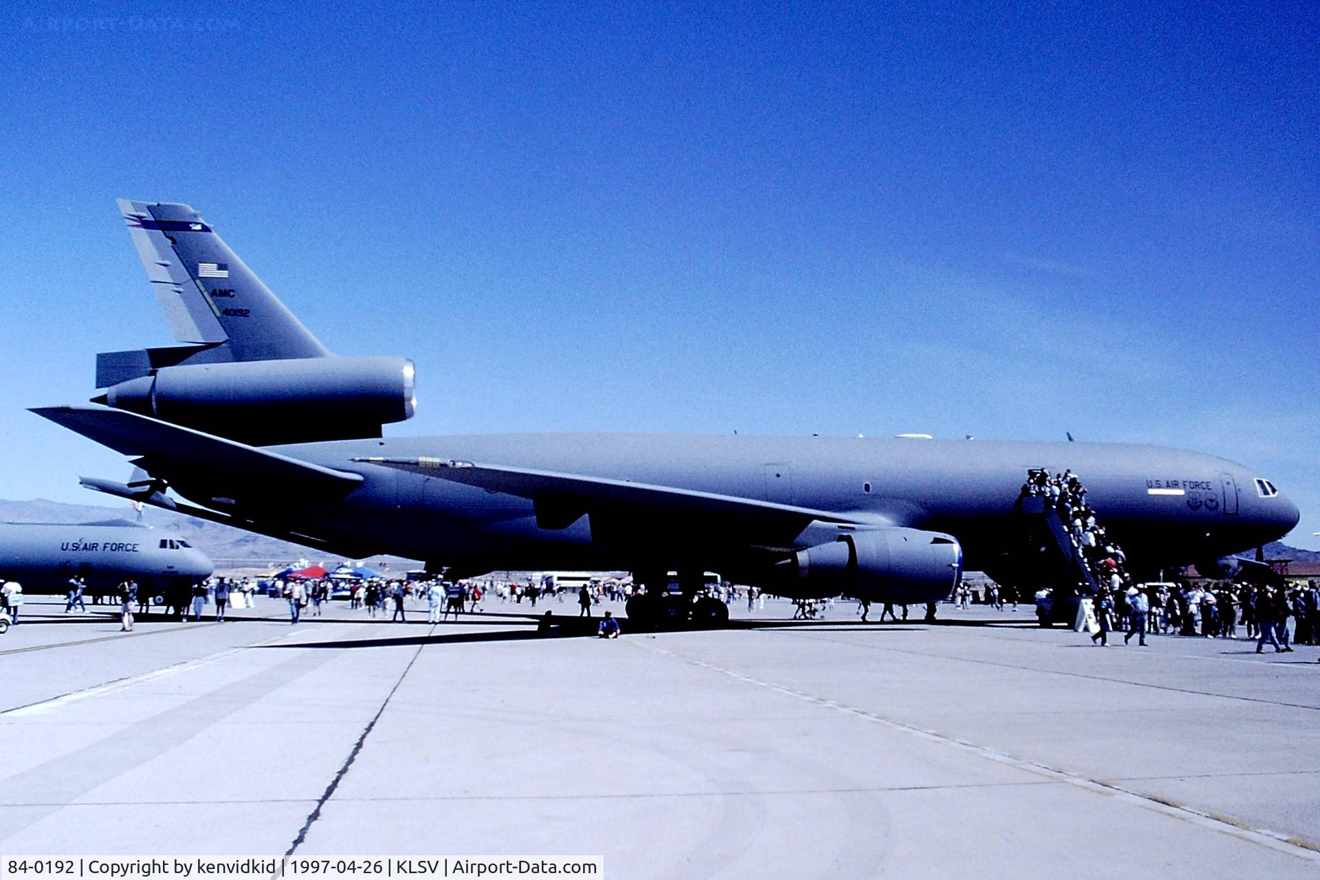 84-0192, 1984 McDonnell Douglas KC-10A Extender C/N 48231, At the 1997 Golden Air Tattoo, Nellis.