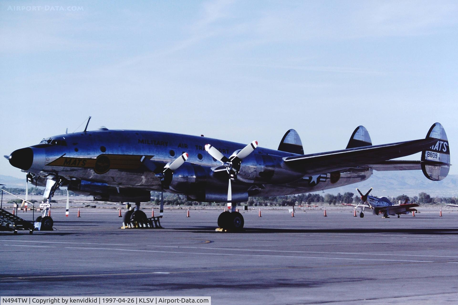N494TW, 1948 Lockheed L-749A-79 Constellation C/N 2601, At the 1997 Golden Air Tattoo, Nellis.